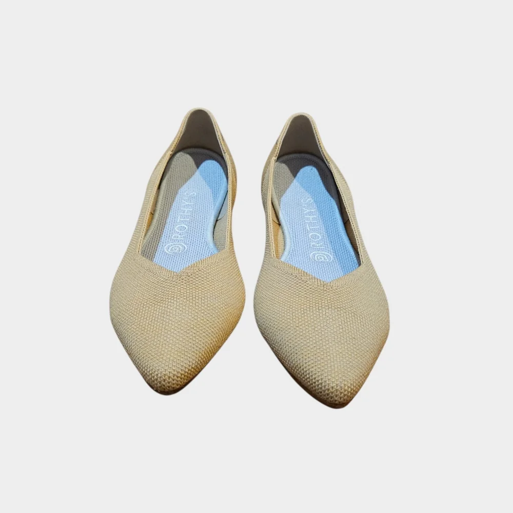 Rothy's The Point Merino Wool Flats in Camel Size 8 Limited Edition - Picture 3 of 9